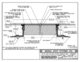 SJS-FP_15_150_DD_CONC_3-8_PLATE_LONG_CHAMFER_EMCRETE Deck to Deck Expansion Joint with Emcrete