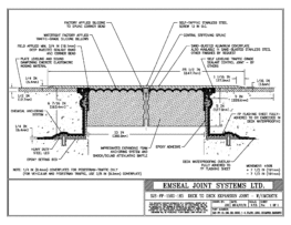 SJS-FP_15_165_DD_CONC_1-4_PLATE_LONG_CHAMFER_EMCRETE Deck to Deck Expansion Joint with Emcrete