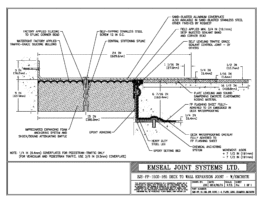 SJS-FP_15_165_DD_CONC_1-4_PLATE_LONG_CHAMFER_EMCRETE Deck to Deck Expansion Joint with Emcrete