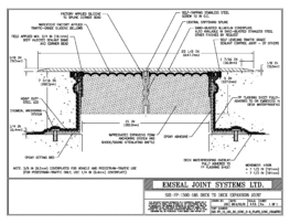 Expansion Joint Details: SJS-FP Deck-to-Deck Plaza Deck Expansion Joint EMSEAL