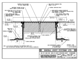 Expansion Joint Details: SJS-FP Deck-to-Deck Plaza Deck Expansion Joint with Emcrete EMSEAL