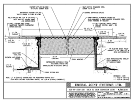 Expansion Joint Details: SJS-FP Deck-to-Deck Plaza Deck Expansion Joint with Emcrete EMSEAL