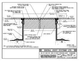 Expansion Joint Details: SJS-FP Deck-to-Deck Plaza Deck Expansion Joint with Emcrete EMSEAL