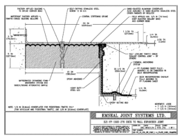 SJS-FP_15_270_DW_CONC_1-4_PLATE_LONG_CHAMFER Deck to Wall Expansion Joint