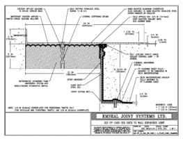 Expansion Joint Details: SJS-FP Deck-to-Wall Plaza Deck Expansion Joint EMSEAL