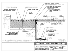 SJS-FP_15_305_DW_CONC_3-8_PLATE_LONG_CHAMFER_EMCRETE Deck to Wall Expansion Joint with Emcrete