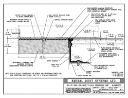 SJS-FP_16_200_DW_CONC_3-8_PLATE_LONG_CHAMFER_EMCRETE Deck to Wall Expansion Joint with Emcrete