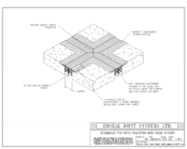 Expansion Joint Details: Thermaflex TCR System Cross Transition with Shear Pockets EMSEAL