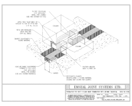 Expansion Joint Details: Thermaflex TCR System Deck to Deck Split Column Boot Termination with Seismic Colorseal EMSEAL