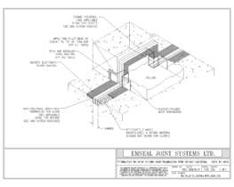 Expansion Joint Details: Thermaflex TM System Deck to Deck Split Column Boot Termination with Seismic Colorseal EMSEAL