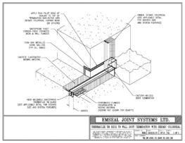 Expansion Joint Details: Thermaflex TM System Deck to Wall Boot Termination with Seismic Colorseal EMSEAL