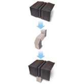 Roof to wall expansion joint transition: RoofJoint to Seismic Colorseal roof joint closure - Emseal