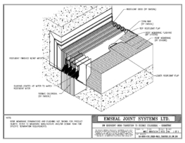 Roof Expansion Joint Cover Wall Transition 8in Deck-to-Wall