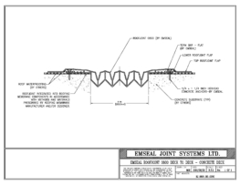 Flat Roof Expansion Joint Cover 8in Deck-to-Deck Concrete