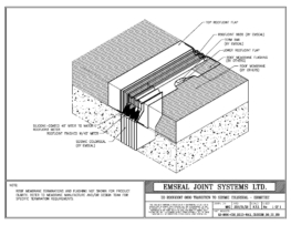 Roof Expansion Joint Cover Wall Transition 6in Deck-to-Deck