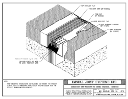 Roof Expansion Joint Cover Wall Transition 8in Deck-to-Deck