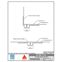 RoofJoint 0200 Roof Expansion Joint Cover Detail - 2-inch Wide Joint Opening by Sika Emseal