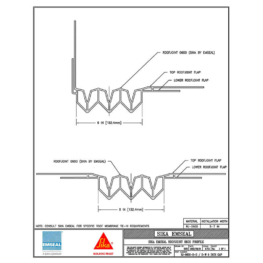 RoofJoint 0600 Roof Expansion Joint Cover Detail - 6-inch Wide Joint Opening by Sika Emseal