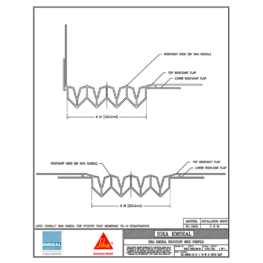 RoofJoint 0800 Roof Expansion Joint Cover Detail - 8-inch Wide Joint Opening by Sika Emseal