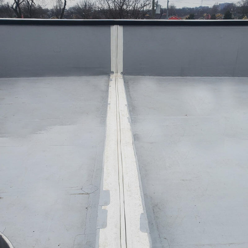 Roof Parapet Expansion Joint Transition at Nashville SC GEODIS PARK MLS Soccer Stadium by Sika Emseal