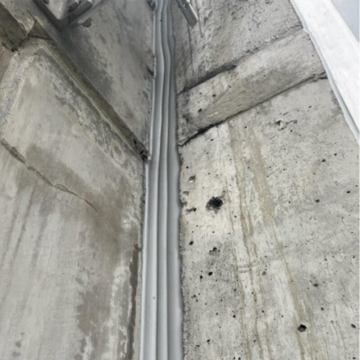 Concrete wall expansion joints at corner conditions with 