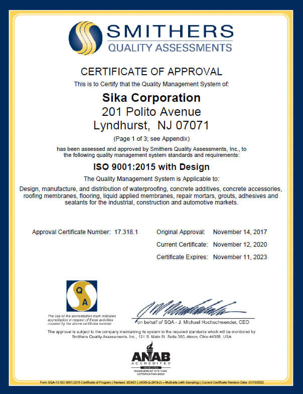 Sika FAQ Page