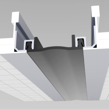 Wabo®CorridorWrap interior acoustical ceiling expansion joint cover plate system by Sika Emseal