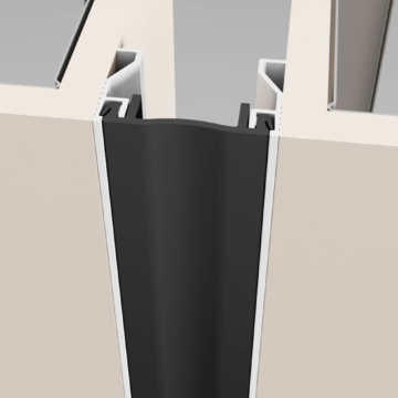 Wabo®CorridorWrap (CWWF) interior wall flush mounted expansion joint cover plate by Sika Emseal