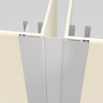 Wabo®Contour II interior wall and ceiling expansion joint system recessed into drywall for flush installation by Sika Emseal