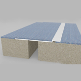 Wabo®FastFloor (FJS) seismic floor recessed expansion joint coverplate system