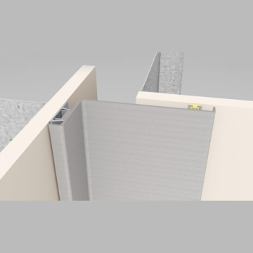 Wabo®FastWall (EWH) interior expansion joint cover plate for walls, ceilings, and soffits at corner conditions by Sika Emseal