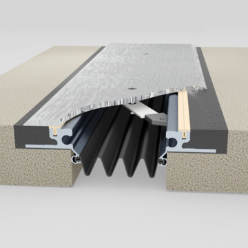 Wabo SeismicSpan APS exterior seismic surface mounted parking garage expansion joint cover for heavy loading by Sika Emseal