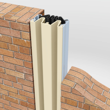 Junta de expansión sísmica para muro exterior Wabo® WeatherSeam WSC, empotrada, de Sika Emseal