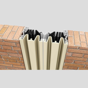 Junta de expansión sísmica para muro exterior Wabo®WeatherSeam (WSW) con barrera climática de Sika Emseal