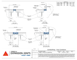 Wabo CorridorWrap Floor (CWFF) interior floor expansion joint cover plate CAD Detail by Sika Emseal