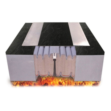 Interior Fire rated seismic expansion joint cover with integrated finished flooring coverplate SJS-FR-Inlay from Sika Emseal