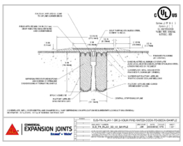 SJS-FR-Inlay flooring integrated fire-rated interior expansion joint coverplate system CAD Detail by Sika Emseal