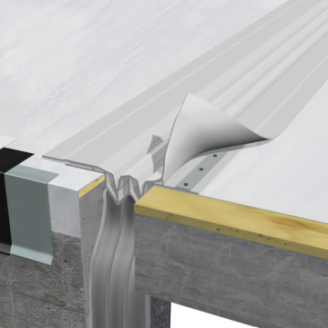 Roof-to-wall expansion joint interface addressed using RoofJoint and RoofJoint Closure ensuring a watertight expansion joint transition key to a high performance building envelope.