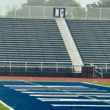 Waterproofing stadium expansion joints at Villanova Stadium with Sika Emseal's DSM in the stadium's bowl with custom fabricated tread & riser transitions.
