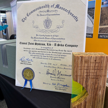 MA Manufacturing Certificate Awarded to Expansion Joint Manufacturer Sika Emseal