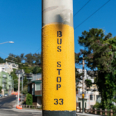 San Francisco bus stop image for SFMTA expansion joint case study